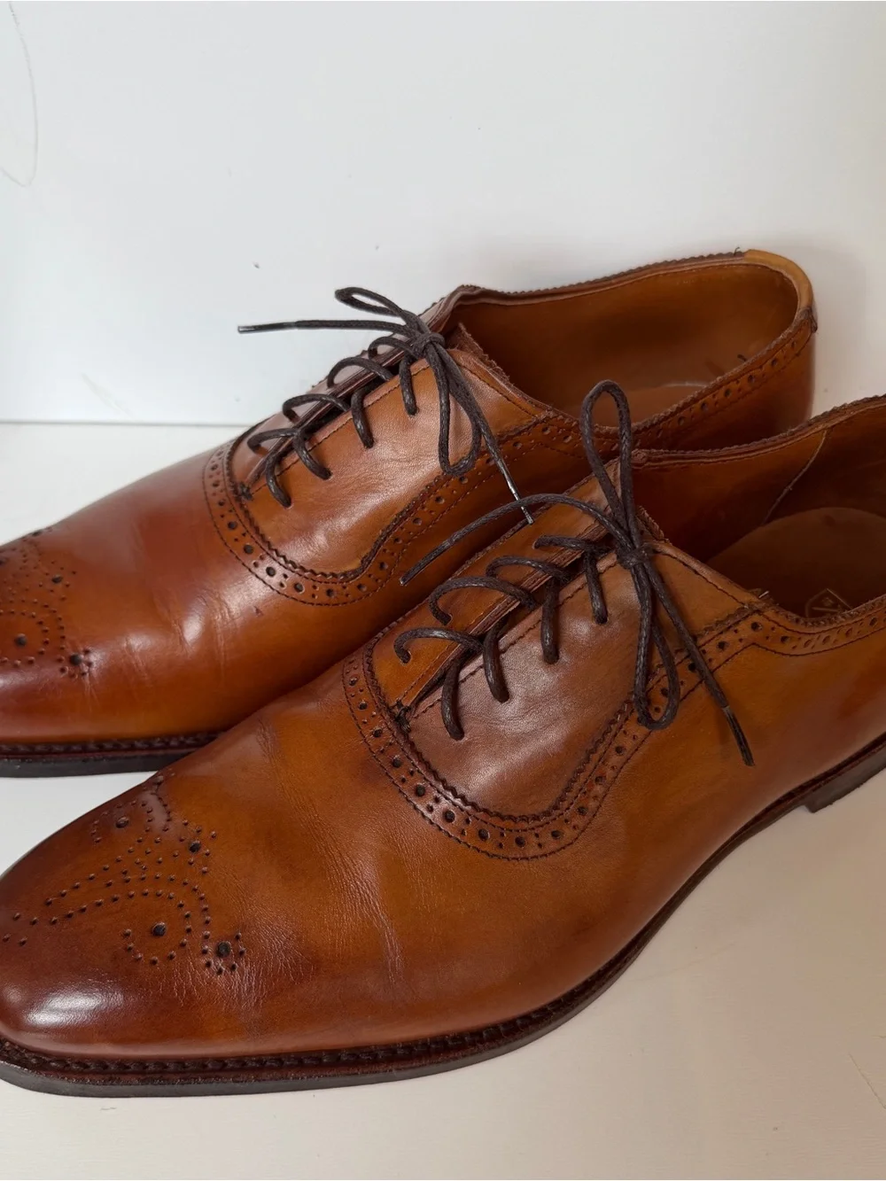 Allen Edmonds Chestnut Brown Leather Brogue Oxfords